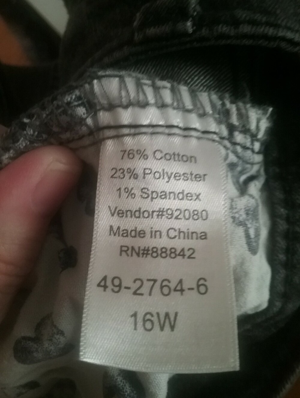 Women's Black Capri Jeans - Denim24/7 - 16W - Picture 3 of 4